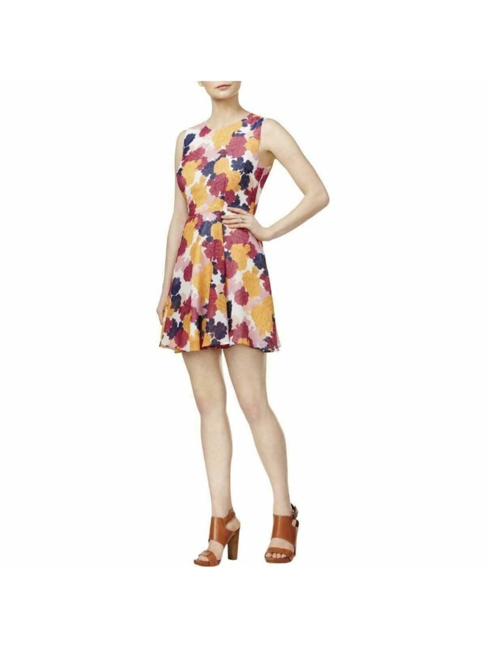 Maison Jules Fit & Flare Cocktail Dress Large Sleeveless - Picture 11 of 12